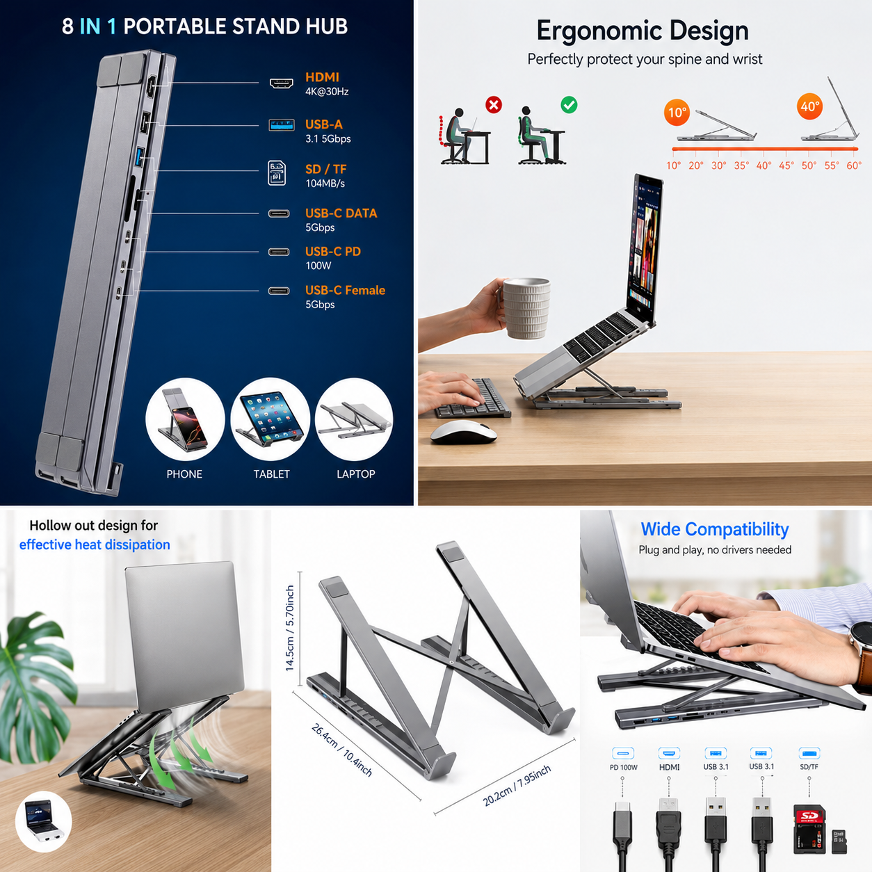 8-in-1 Laptop Docking Station CELONOR