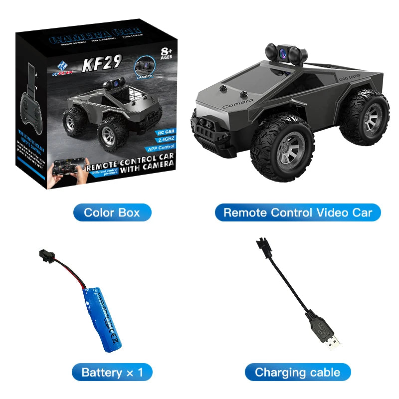 High-Speed 1:28 RC Stunt Car with HD Camera, FPV WiFi, LED Lights & App Control - Perfect Racing Toy for Kids & Adults!